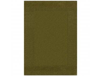 Kusový ručně tkaný koberec Tuscany Textured Wool Border Green