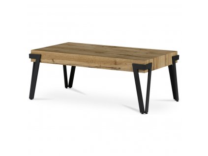 Konferenční stolek WIL-OAK, š. 112cm, divoký dub/kov - černý mat