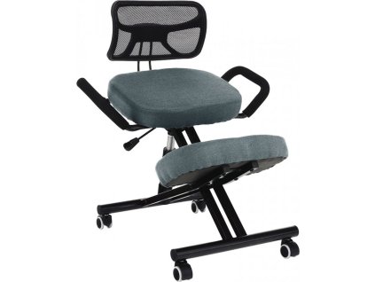 Ergonomická klekačka, šedá/černá, RUFUS [0000256414]
