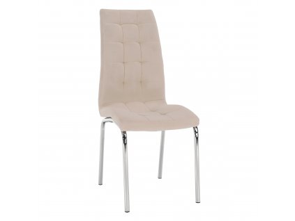 Jídelní židle, béžová Dulux / chrom, GERDA NEW