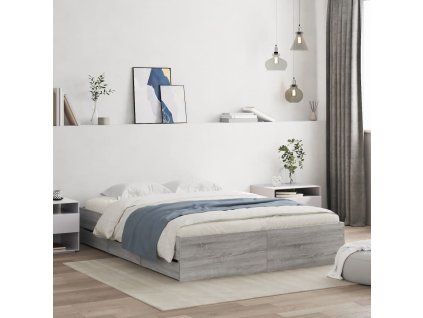 Rám postele se zásuvkami 150 x 200 cm kompozit [3207271] (Barva Šedá sonoma)