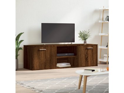 TV skříňka hnědý dub 120 x 34 x 37 cm kompozitní dřevo [833558]