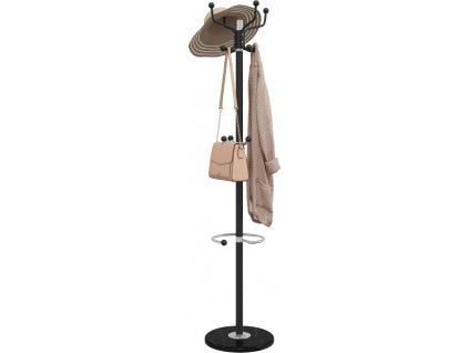 Stojan na kabáty s držákem na deštníky 180 cm železo [377101]