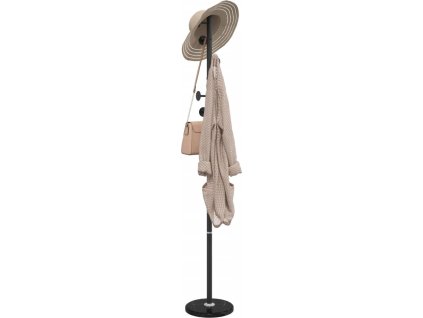 Stojan na kabáty 176 cm práškově lakované železo [377095] (Barva Bílá)