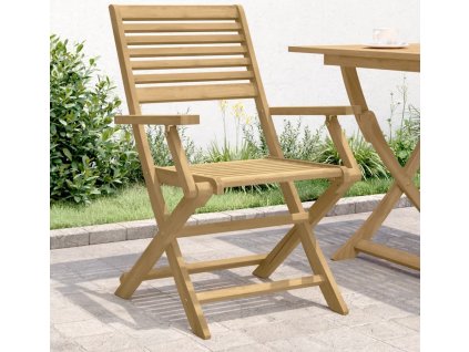 Skládací zahradní židle 4 ks 54,5x61,5x86,5 cm masivní akácie [365738]