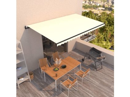 Automatická zatahovací markýza 500 x 300 cm [3069147] (Barva Krémová)