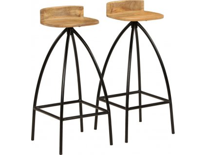 Barové židle 2 ks masivní mangovníkové dřevo [245265]