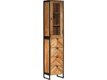 Koupelnová skříňka 40x27x190 cm železo a masivní akáciové dřevo [3217118]