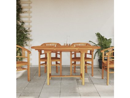 Rozkládací zahradní stůl 110–160x80x75 cm masivní teakové dřevo [363486]
