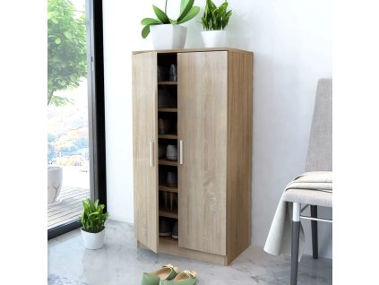 Botník 55x35x108 cm kompozitní dřevo [243061] (Barva Dub)