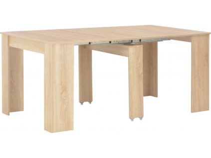 Rozkládací jídelní stůl s vysokým leskem 175 x 90 x 75 cm [283730]