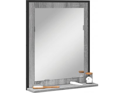 Koupelnové zrcadlo s poličkou 50x12x60 cm kompozit [842419]