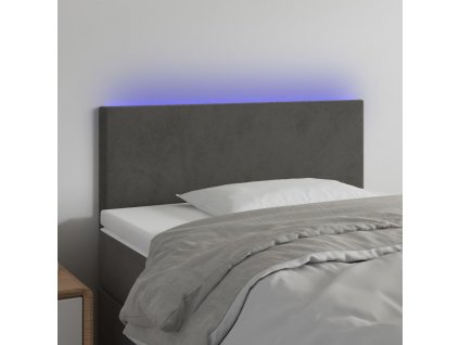 Čelo postele s LED 100x5x78/88 cm samet [3121375]