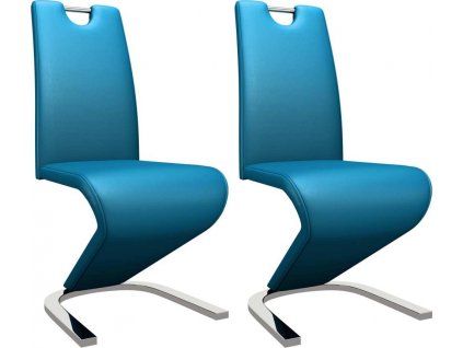 Jídelní židle s cik-cak designem 2 ks umělá kůže [282578]