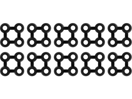 Spojovací díly k rohoži 10 ks guma černé [246612]
