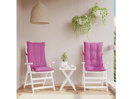 Podušky na židli s vysokým opěradlem 2 ks růžové látka oxford [377662]