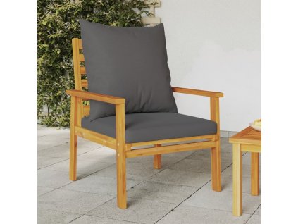 Zahradní židle 2 ks s poduškou masivní akáciové dřevo [366376]