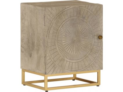 Noční stolek 40x30x50 cm masivní mangovníkové dřevo a železo [372014]