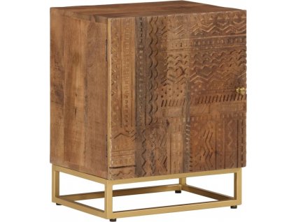 Noční stolek 40x30x50 cm masivní mangovníkové dřevo a železo [371994]