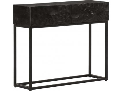 Konzolový stolek černý 90x30x76 cm masivní mangovník a železo [372008]