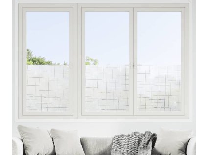 Okenní fólie 4 ks matné vzor pruhy PVC [3208970] (Barva Matná hvězda)