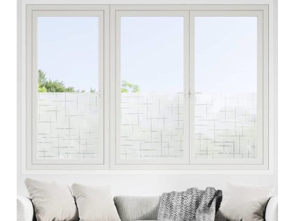 Okenní fólie 2 ks matné vzor pruhy PVC [3208969] (Barva Matná hvězda)