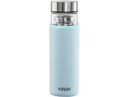 Láhev XAVAX To Go, skleněná na horké/studené/sycené nápoje, 450 ml, sítko, neoprenový obal [6009985]