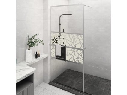 Zástěna do průchozí sprchy s policí 80x195 cm ESG/hliník [3185452]
