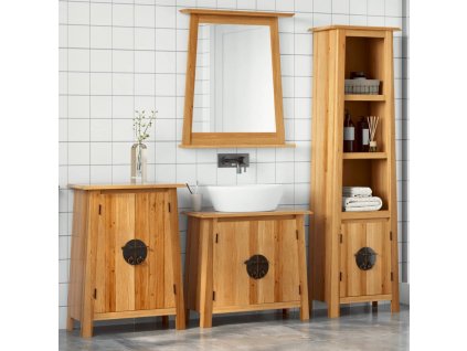 4dílná koupelnová sestava masivní borové dřevo [3223464]