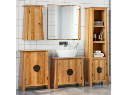 4dílná koupelnová sestava masivní borové dřevo [3223454]