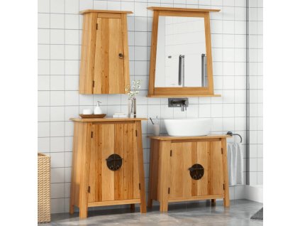 4dílná koupelnová sestava masivní borové dřevo [3223463]