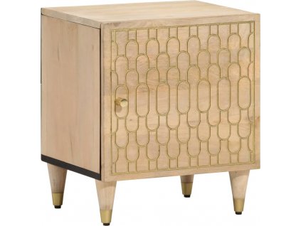 Noční stolek 40 x 33 x 46 cm masivní mangovníkové dřevo [358244]