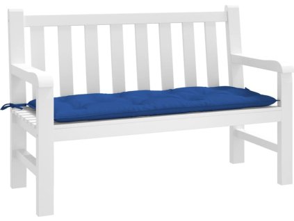 Poduška na zahradní lavici 120 x 50 x 7 cm textil [361593] (Barva Modrá)