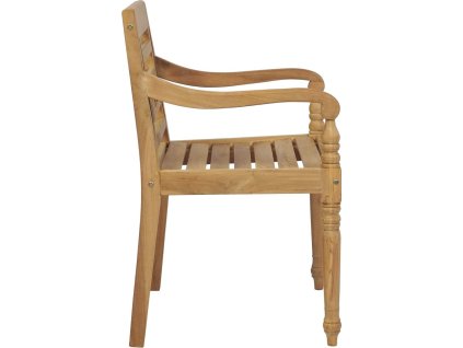 Židle Batavia s poduškami 8 ks masivní teakové dřevo [3073354]
