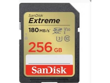 Paměťová karta Sandisk Extreme 256 GB SDXC 180 MB/s / 130 MB/s UHS-I, Class 10, U3, V30 [28450852]
