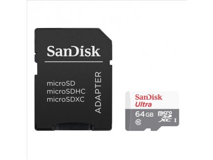 Paměťová karta Sandisk Ultra microSDXC 64 GB 100 MB/s Class 10 UHS-I, s adaptérem  [2807192]