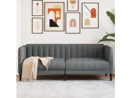 Pohovka 2místná textil [372605] (Barva Tmavě šedá)