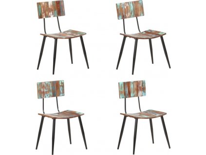 Jídelní židle 4 ks masivní recyklované dřevo [3056368]