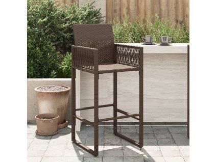 Zahradní barové židle 2 ks hnědé polyratan [368703]
