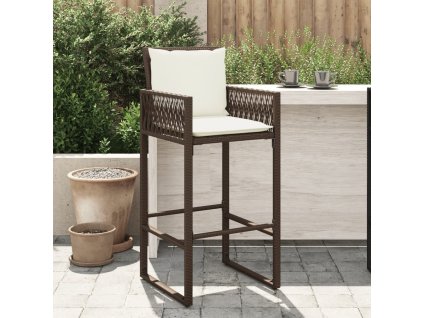 Zahradní barové stoličky s poduškami 2 ks polyratan [368706]