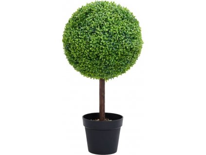 Umělý zimostráz ve tvaru koule s květináčem zelený 50 cm [336509]