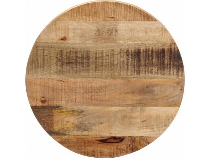 Stolní deska Ø60x2,5 cm kulatá masivní hrubé mangovníkové dřevo [370007]