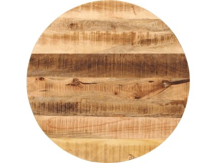 Stolní deska Ø80x2,5 cm kulatá masivní hrubé mangovníkové dřevo [370013]