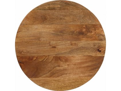 Stolní deska Ø 60 x 2,5 cm kulatá masivní mangovníkové dřevo [370074]