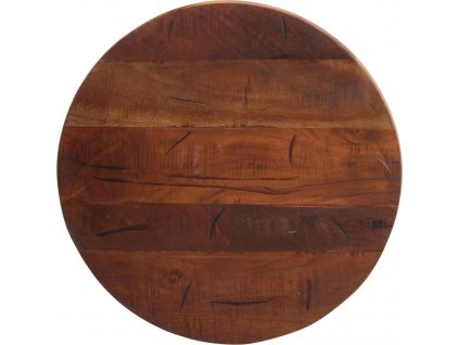 Stolní deska Ø 50 x 2,5 cm kulatá masivní recyklované dřevo [370036]