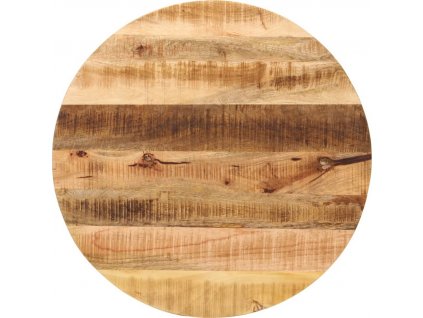 Stolní deska Ø90x2,5 cm kulatá masivní hrubé mangovníkové dřevo [370015]