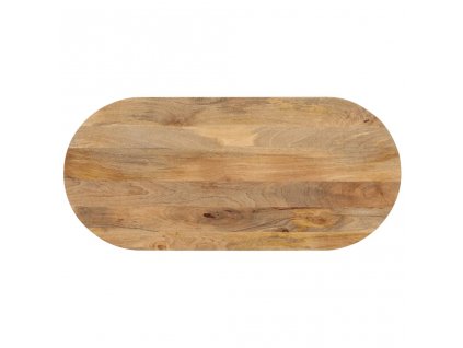 Stolní deska 90 x 40 x 3,8 cm oválná masivní mangovníkové dřevo [370133]