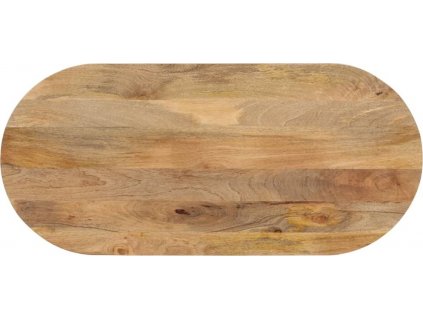 Stolní deska 140x60x2,5 cm oválná masivní mangovníkové dřevo [370131]