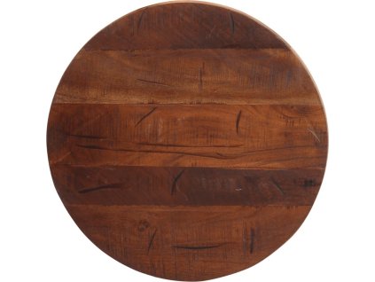 Stolní deska Ø 60 x 3,8 cm kulatá masivní recyklované dřevo [370039]