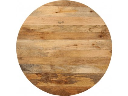 Stolní deska Ø 70 x 2,5 cm kulatá masivní mangovníkové dřevo [370064]